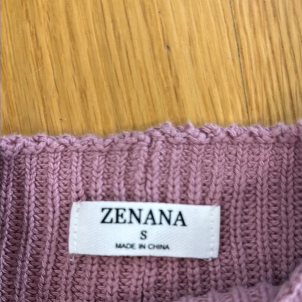 Zenana Outfitters Mauve Knit Top - Picture 2 of 4